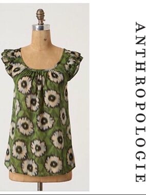 Anthropologie Springing Season Blouse Size 6